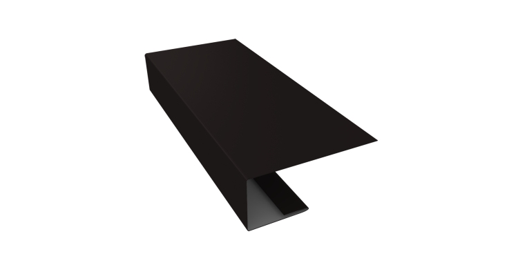 J-Профиль 18мм 0,45 PE с пленкой RAL 9005 черный (2м)