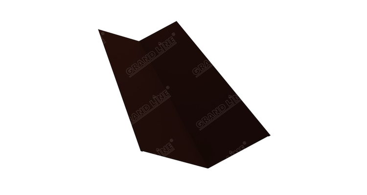 Планка ендовы верхней 145х145 0,5 Satin с пленкой RR 32 темно-коричневый (2м)