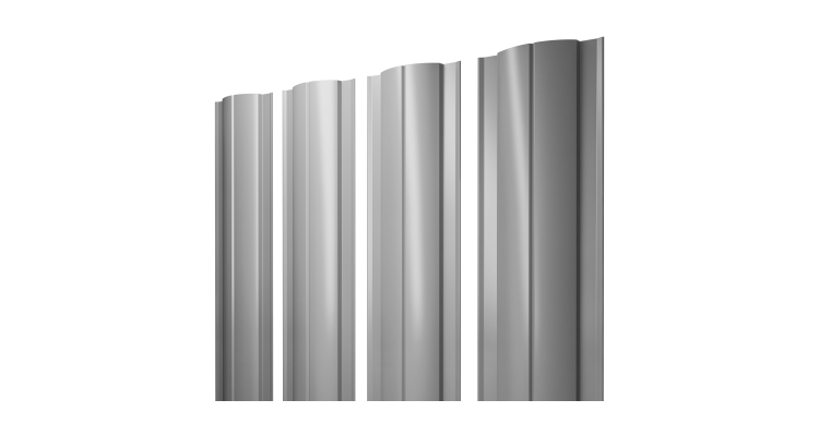 Штакетник Круглый с прямым резом 0.5 Satin RAL 7004 сигнальный серый