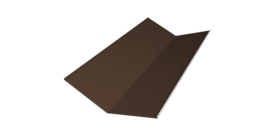 Планка ендовы нижней 300х300 0,4 PE с пленкой RAL 8017 шоколад (2м)