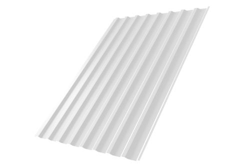 Профнастил С20В 0,45 PE с пленкой RAL 9003 сигнальный белый