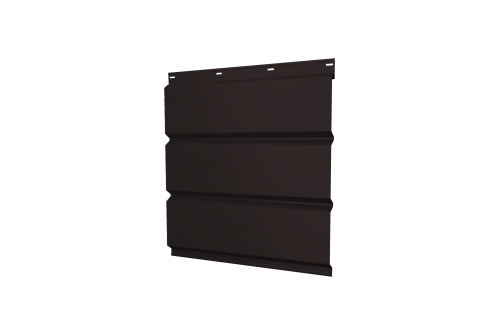 Софит металлический полная перфорация 0,5 Satin с пленкой RAL 9005 черный