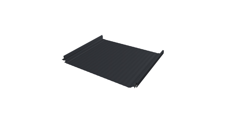 Кликфальц Pro Gofr Grand Line 0,5 PE с пленкой на замках RAL 7024 мокрый асфальт