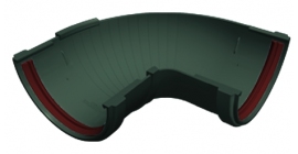 Угол желоба составной 90-150 град. Классика 120 ПВХ Grand Line зеленый (RAL 6005)