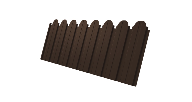 Профнастил С10B фигурный 0,45 Drap ST RAL 8017 шоколад