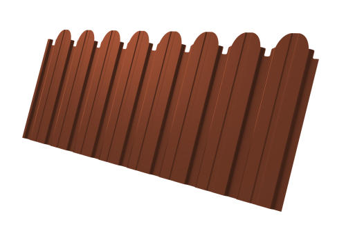 Профнастил С10B фигурный 0,45 Drap TX RAL 8004 терракота