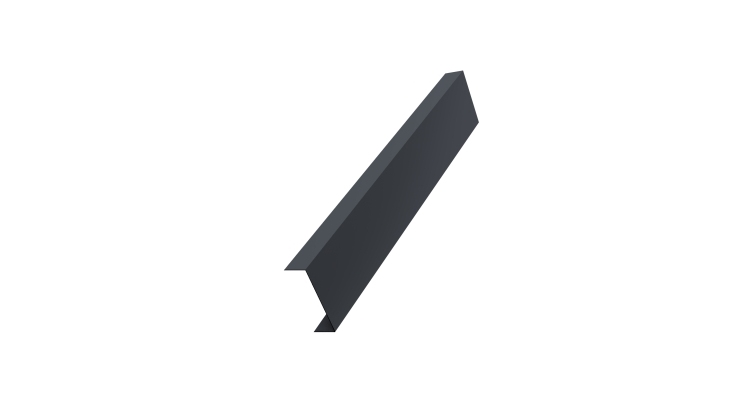 Декоративная накладка на столб универсальная 62х55 для забора жалюзи 0,45 PE-Double RAL 7024 мокрый асфальт (3м)