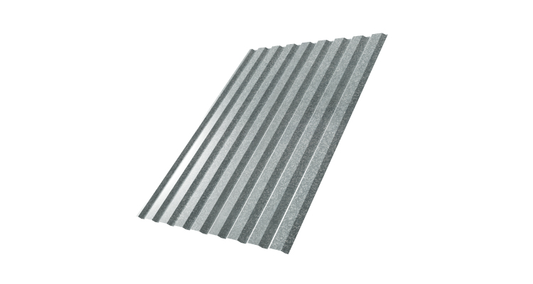 Профнастил С20А толщина листа 0.5 мм покрытие Zn оцинкованный