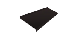 Отлив простой 200 0,45 PE с пленкой RAL 9005 черный (2м)