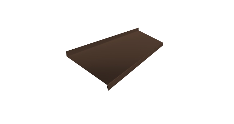 Отлив простой 250 0,5 Satin с пленкой RAL 8017 шоколад (3м)