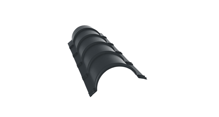 Планка конька полукруглого 0,5 PurLite Matt RAL 7016 антрацитово-серый (1,97м)