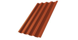 Профнастил НС44 0,5 Satin Matt TX RAL 8004 терракота