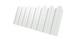 Профнастил C10A фигурный 0,45 PE-Double RAL 9003 сигнальный белый