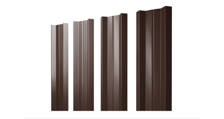 Штакетник М-образный А с прямым резом 0.45 Drap-double TX RAL 8017 шоколад