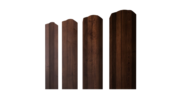 Штакетник М-образный А фигурный 0,45 Print Premium Cherry Wood Fresh TwinColor