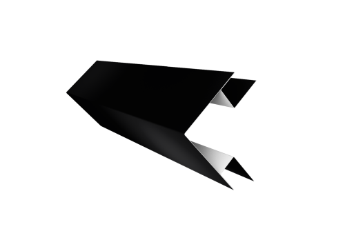 Планка угла внешнего сложного Блок-хаус new 0,5 Drap TX RAL 9005 черный (2м)