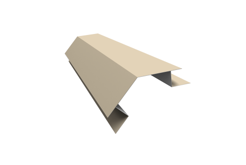 Планка угла внешнего сложного 135 градусов Блок-хаус new 0,5 Satin с пленкой RAL 1015 светлая слоновая кость (2м)