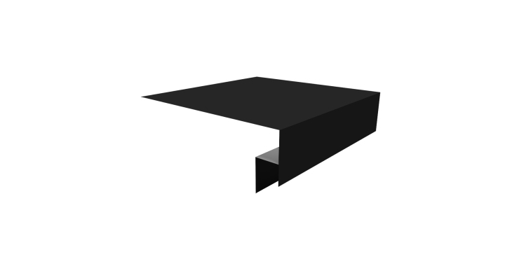 Планка околооконная сложная Блок-хаус new 200х50х27 0,45 Drap TX RAL 9005 черный (3м)