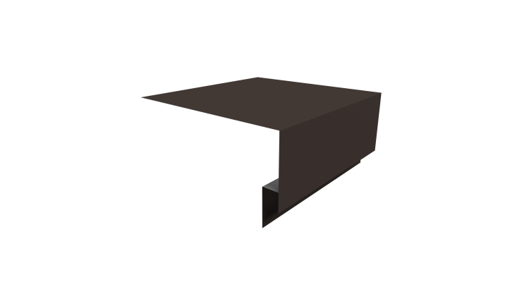 Планка околооконная сложная Блок-хаус new 200х75х27 0,5 Satin Matt RR 32 темно-коричневый (2м)