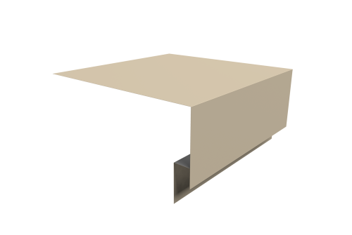 Планка околооконная сложная Блок-хаус new 250х75х27 0,45 Drap TX RAL 1015 светлая слоновая кость (3м)