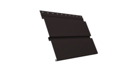 Софит металлический Квадро Брус с перфорацией 0,5 Satin Matt с пленкой RAL 9005 черный