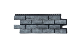 Фасадная панель GL Колотый камень Design Plus антрацит c черным швом