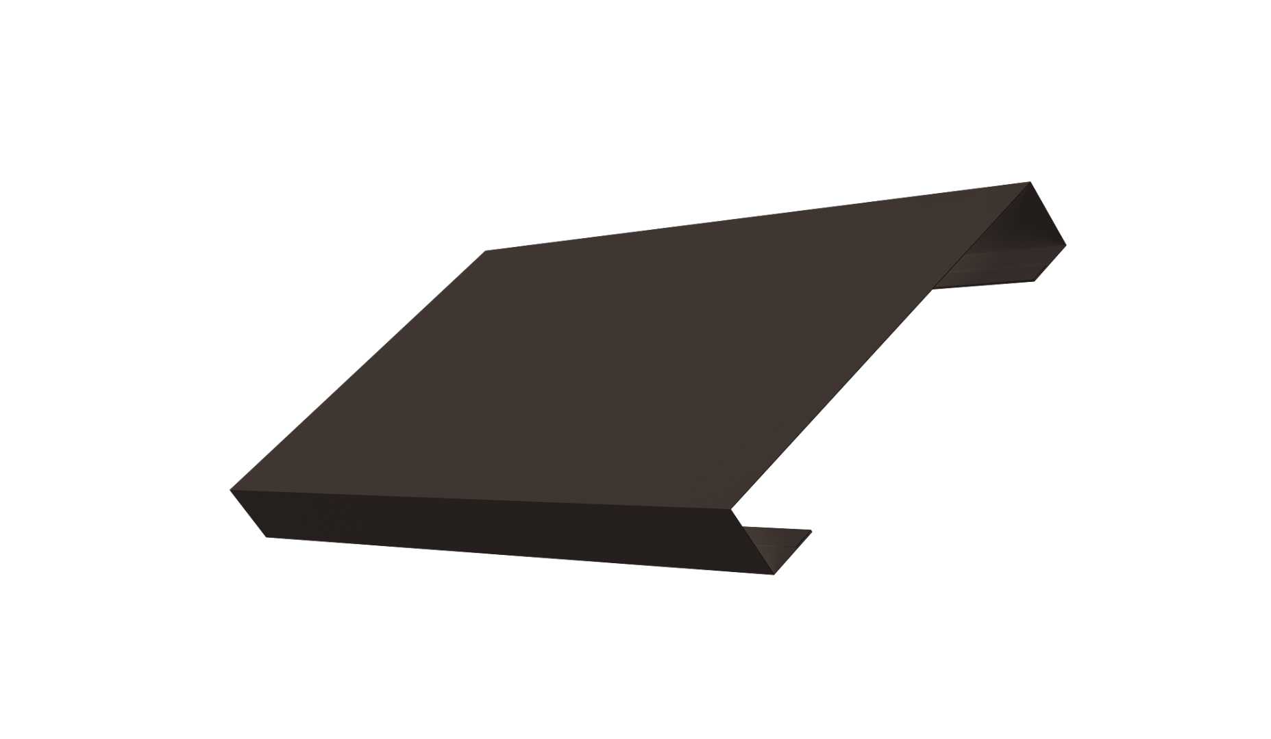 Ламель лицевая 125 забора жалюзи Texas 0.45 PE-Double с пленкой RR 32 темно-коричневый