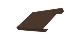 Ламель лицевая 150 забора жалюзи Texas 0.45 Drap TwinColor с пленкой RAL 8017 шоколад