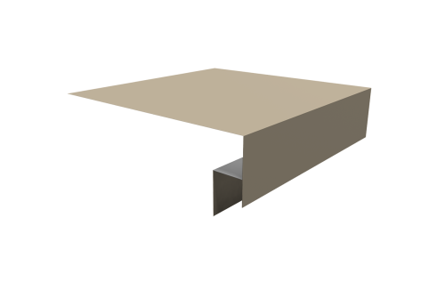 Планка околооконная сложная Экобрус Grand Line 200х50х25 0,5 Satin с пленкой RAL 1015 светлая слоновая кость (3м)