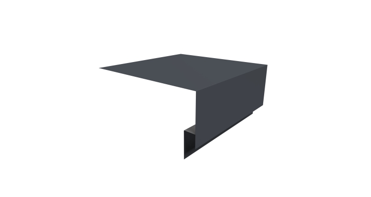 Планка околооконная сложная Экобрус Grand Line 250х75х25 0,45 PE с пленкой RAL 7024 мокрый асфальт (3м)