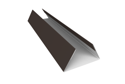 Планка стыковочная составная нижняя 0,5 Satin с пленкой RR 32 темно-коричневый (2м)