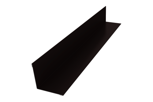 Угол внутренний 50х50 0,5 Satin с пленкой RAL 9005 черный (2м)