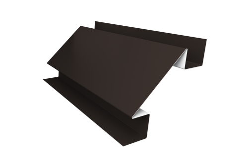 Угол внутренний сложный 75мм 0,5 Satin с пленкой RR 32 темно-коричневый (2м)