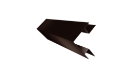 Угол внешний сложный 75х75 0,45 Drap TwinColor RAL 7024 мокрый асфальт (3м)