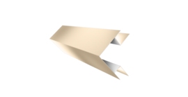 Угол внешний сложный 75х75 0,5 Satin с пленкой RAL 1015 светлая слоновая кость (3м)