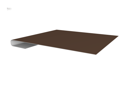 Планка завершающая 0,45 PE с пленкой RAL 8017 шоколад (3м)