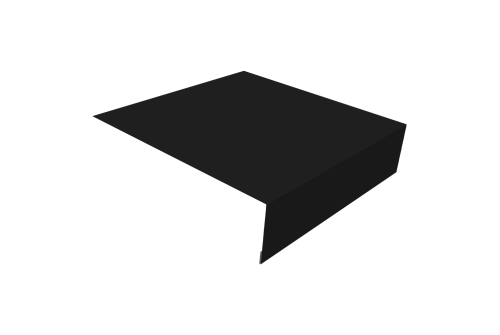 Планка околооконная простая 200х50 0,5 Drap TX RAL 9005 черный (2м)