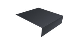 Планка лобовая/околооконная простая 190х50 0,45 Drap TwinColor RAL 7024 мокрый асфальт (2м)