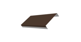 Ламель обратная 125 забора жалюзи Texas стартовая/финишная для калиток и ворот 0,5 Atlas X с пленкой RAL 8017 шоколад