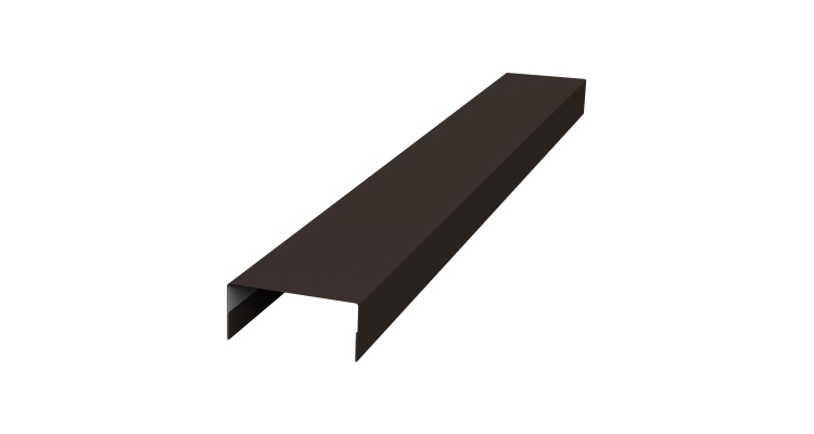 Крышка 30х15 жалюзи Texas 0,45 PE-Double RR 32 темно-коричневый (2м)