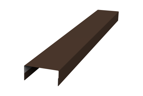 Крышка 30х20 жалюзи Texas 0,45 PE RAL 8017 шоколад (2м)