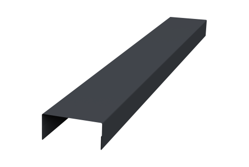 Крышка 45х20 жалюзи Texas 0,7 PE RAL 7024 мокрый асфальт (2,5м)