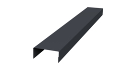 Крышка 45х20 жалюзи Texas 0,5 Rooftop Бархат RAL 7024 мокрый асфальт (3м)