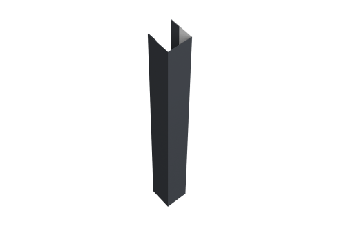 Стойка жалюзи Texas 0,7 PE RAL 7024 мокрый асфальт (2,5м)