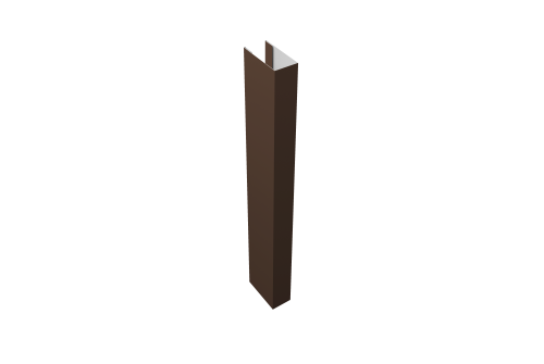 Стойка Texas для калиток и ворот 0,45 PE RAL 8017 шоколад (1,8м)
