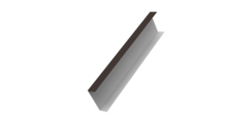 Декоративная накладка на столб универсальная 62х55 для забора жалюзи 0,45 Drap TR RR 32 темно-коричневый (2,5м)