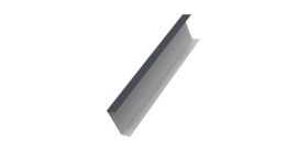 Декоративная накладка на столб универсальная 62х55 для забора жалюзи 0,5 Satin Matt TX RAL 7024 мокрый асфальт (3м)