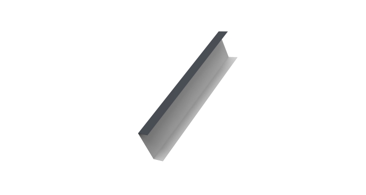 Декоративная накладка на столб универсальная 80х80 для забора жалюзи 0,45 PE RAL 7024 мокрый асфальт (3м)