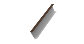 Декоративная накладка на столб универсальная 80х80 для забора жалюзи 0,45 Drap RAL 8017 шоколад (2,5м)