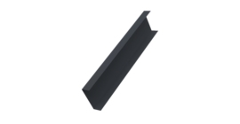 Декоративная накладка на столб универсальная 80х80 для забора жалюзи 0,45 Drap TwinColor RAL 7024 мокрый асфальт (1,8м)